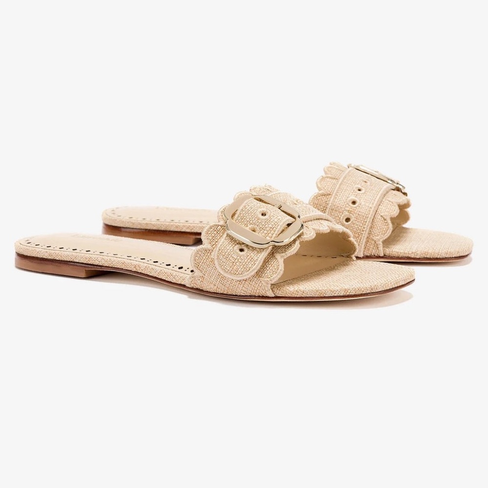 Larroude Ivy Broderie Flat Mule